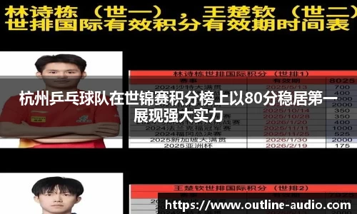杭州乒乓球队在世锦赛积分榜上以80分稳居第一展现强大实力